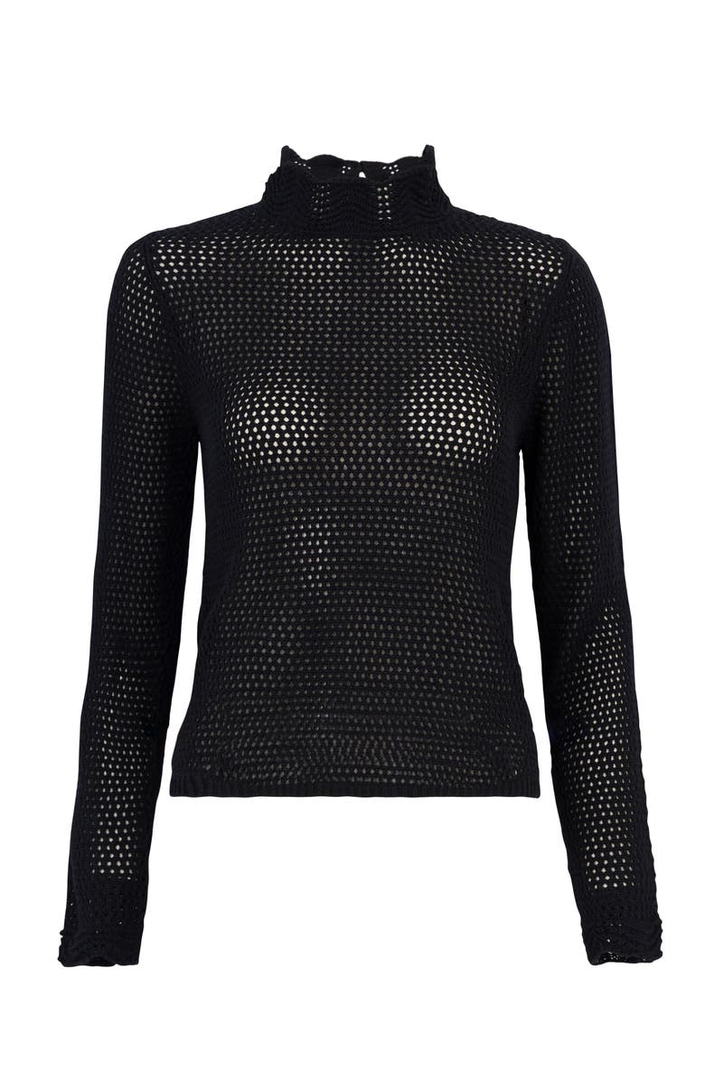 De Loreta Fresia Open Stitch Cotton Blend Sweater, Main, color,