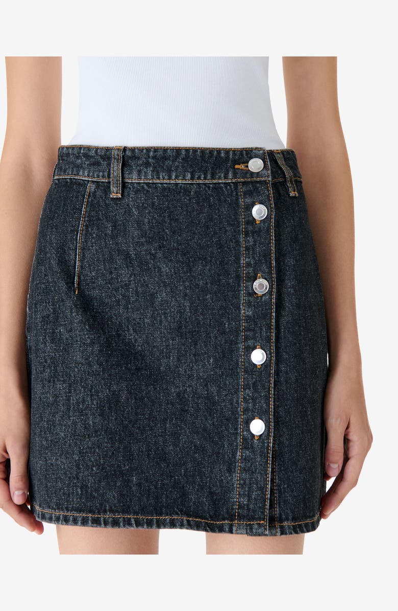 IRO Isya Mini Skirt, Alternate, color, Steel Denim