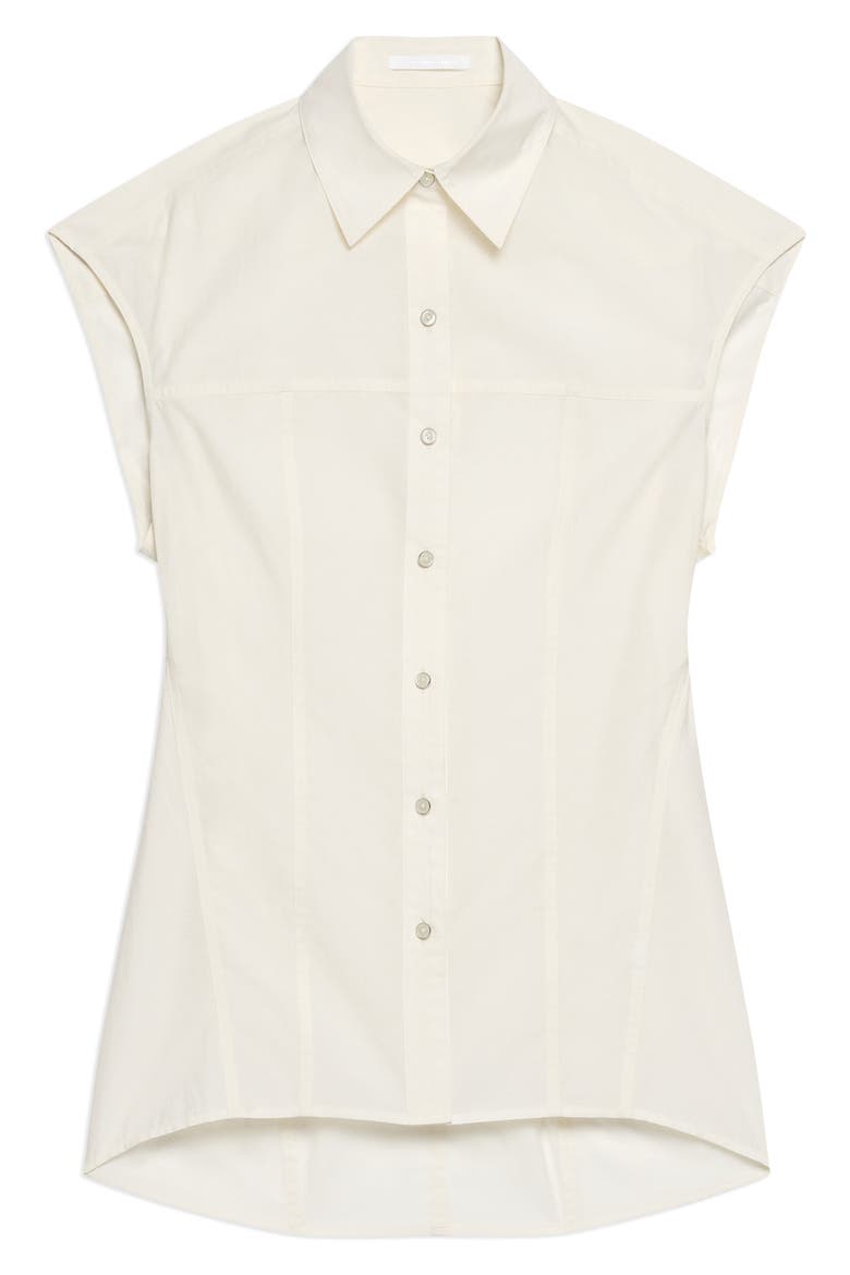Cap Sleeve Woven Shirt, Alternate, color, WINTER WHITE