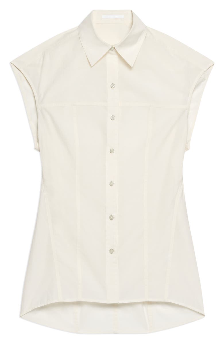 Helmut Lang Cap Sleeve Woven Shirt, Alternate, color, 