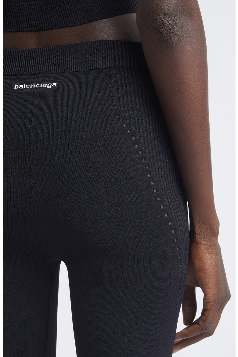 Sporty Athletic Sweater Knit Leggings, Alternate, color, 1000 BLACK