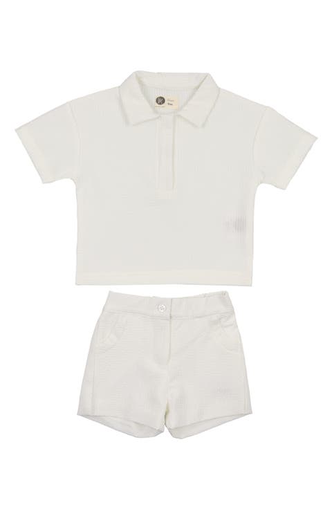 Kids' Seersucker Polo & Shorts Set (Toddler)