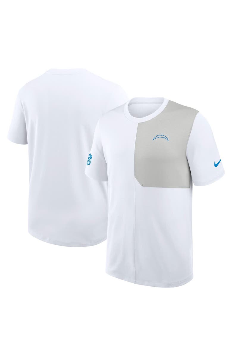 Nike Men's Nike White Los Angeles Chargers Sideline UV Performance Coach Shirt, Alternate, color, White