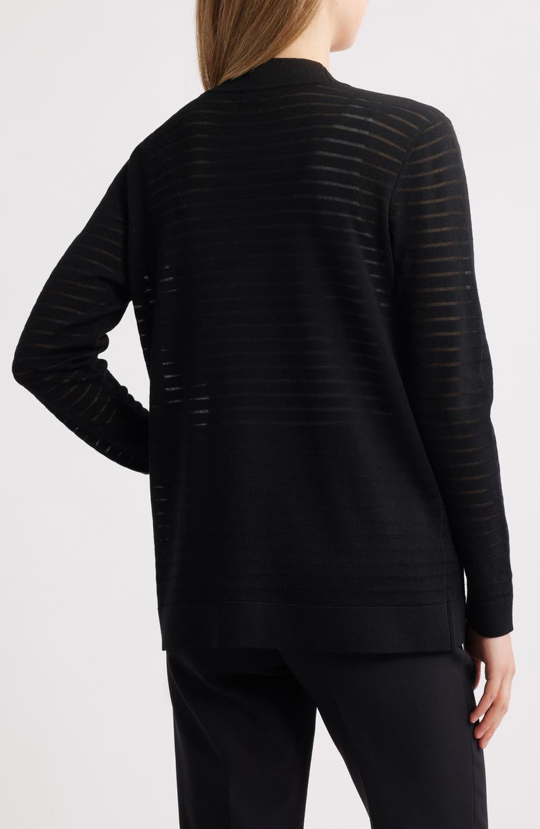 Anne Klein Sheer Stripe Cardigan, Alternate, color, 
