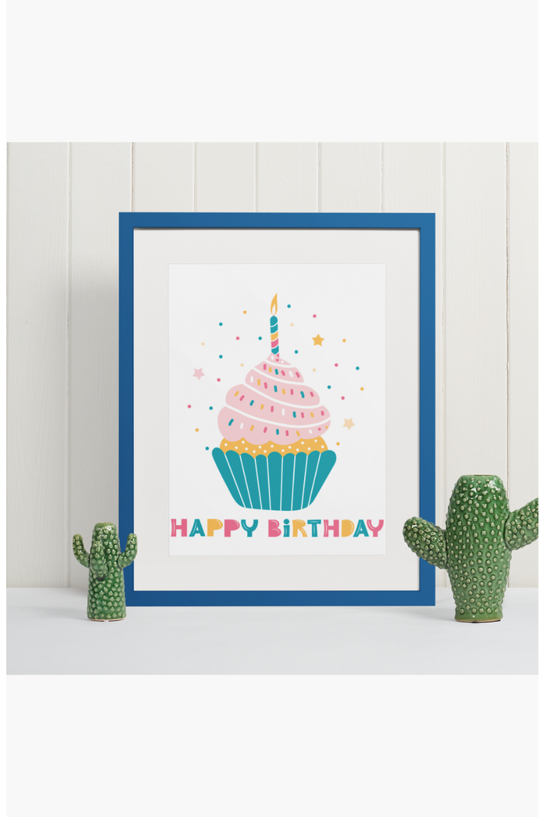 Happy Birthday Cupcake Paint by Numbers Kit, Alternate, color, Multicolor