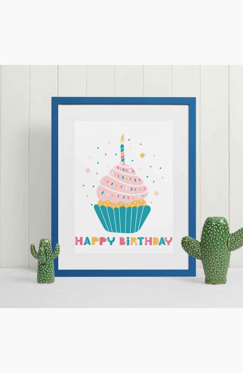 Pink Picasso Kits Happy Birthday Cupcake Paint by Numbers Kit, Alternate, color, Multicolor