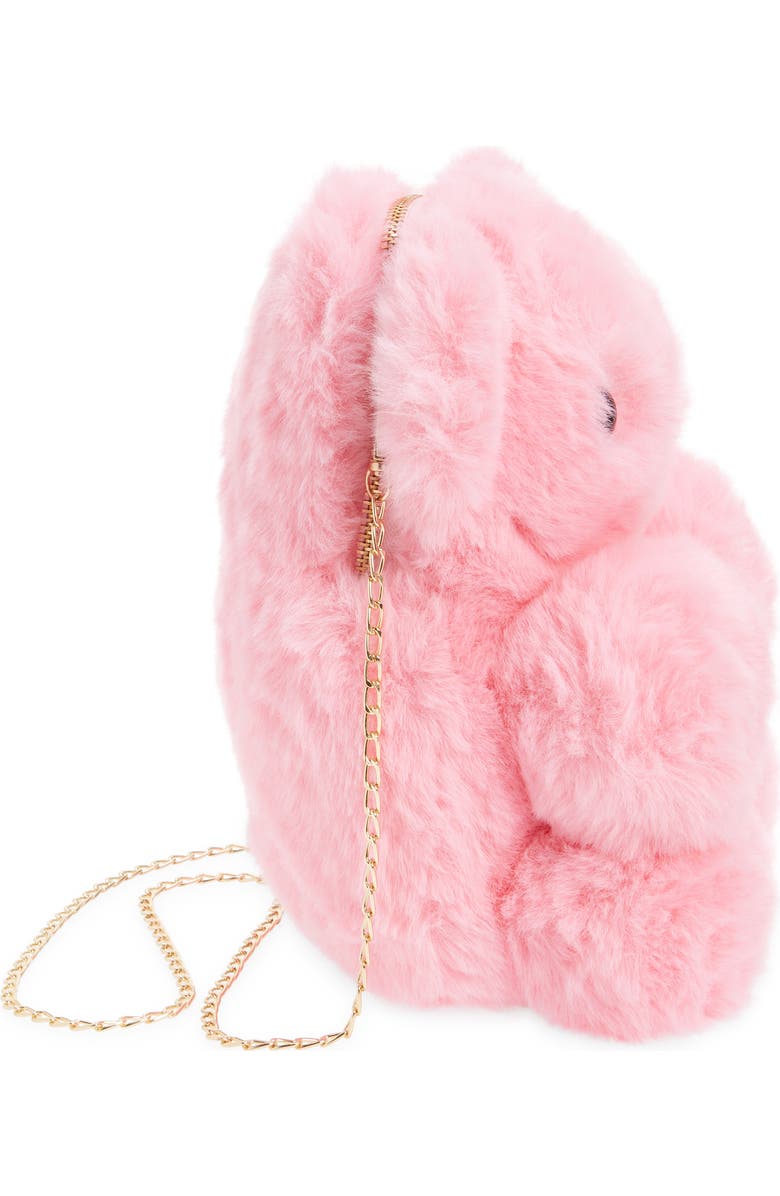 Lola + The Boys Bear Plush Faux Fur Crossbody Bag, Alternate, color,