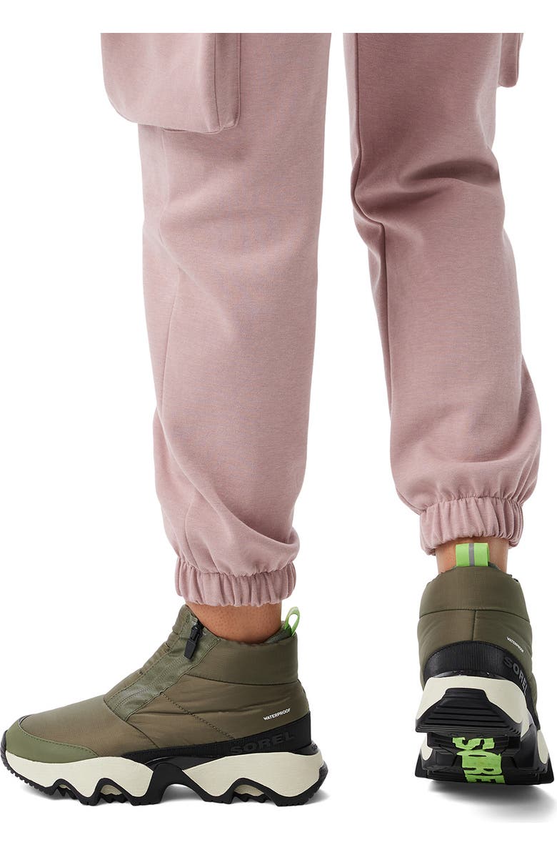 SOREL Kinetic Impact Waterproof Zip Bootie, Alternate, color, Stone Green/ Black