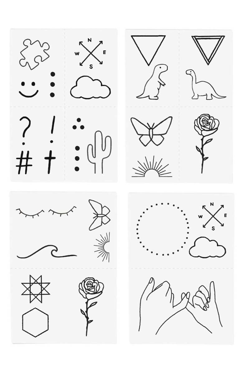 INKED by Dani Barely There Temporary Tattoos, Alternate, color, Black