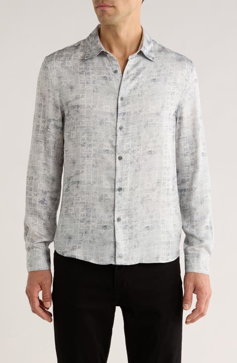 Luca Digital Print Button-Up Shirt