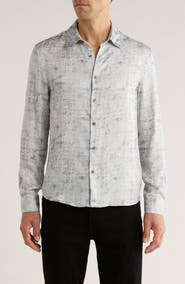 John Varvatos Luca Digital Print Button-Up Shirt