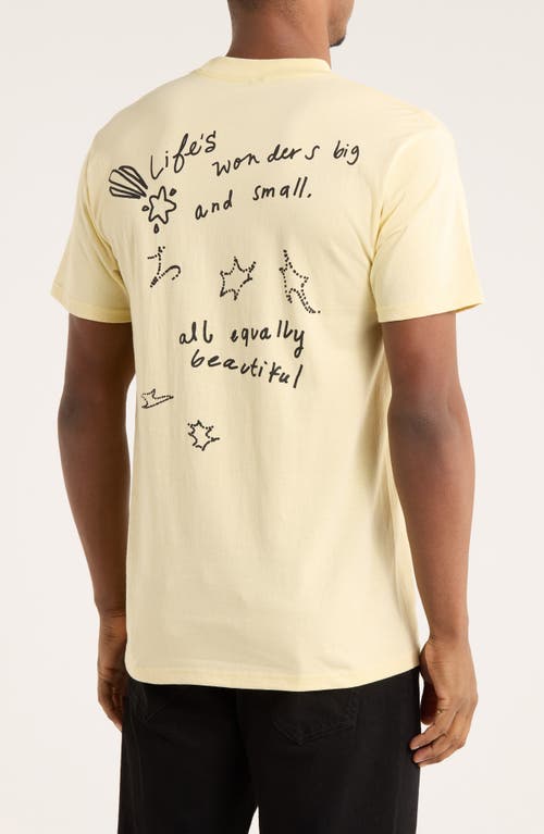 Obey Welcome To Paradise Graphic T-shirt In Yellow