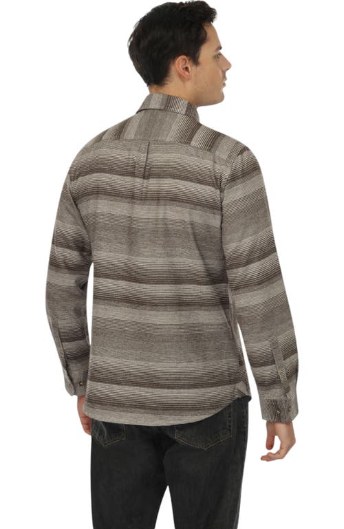 Vustra Shasta Stripe Button-down Shirt In Brown