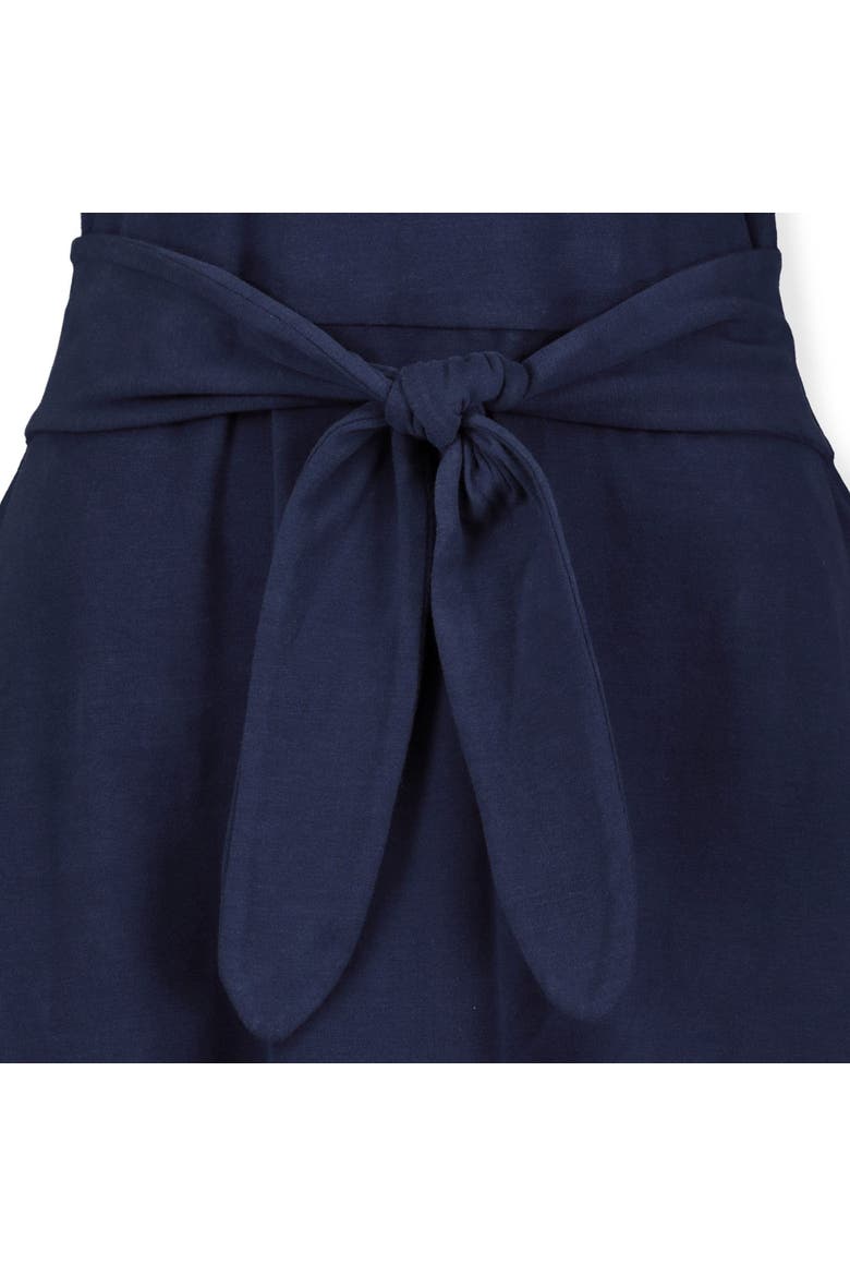 Women's Organic Cotton Tie-Waist Knit Dress, Alternate, color, Navy