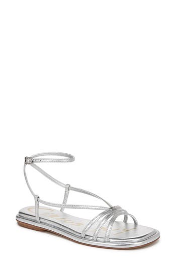 Circus Ny By Sam Edelman Olana Strappy Flat Sandals In Silver