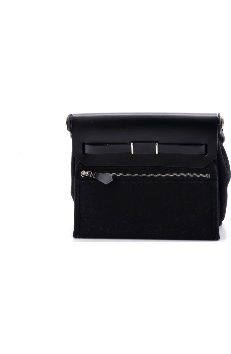 Pre-Owned Hermes Herbag Zip Toile and Leather 20, Alternate, color, Noir