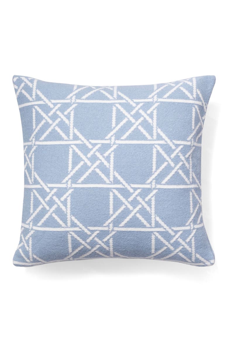 Lattice Work Decorative Throw Pillow, Main, color, BLUE