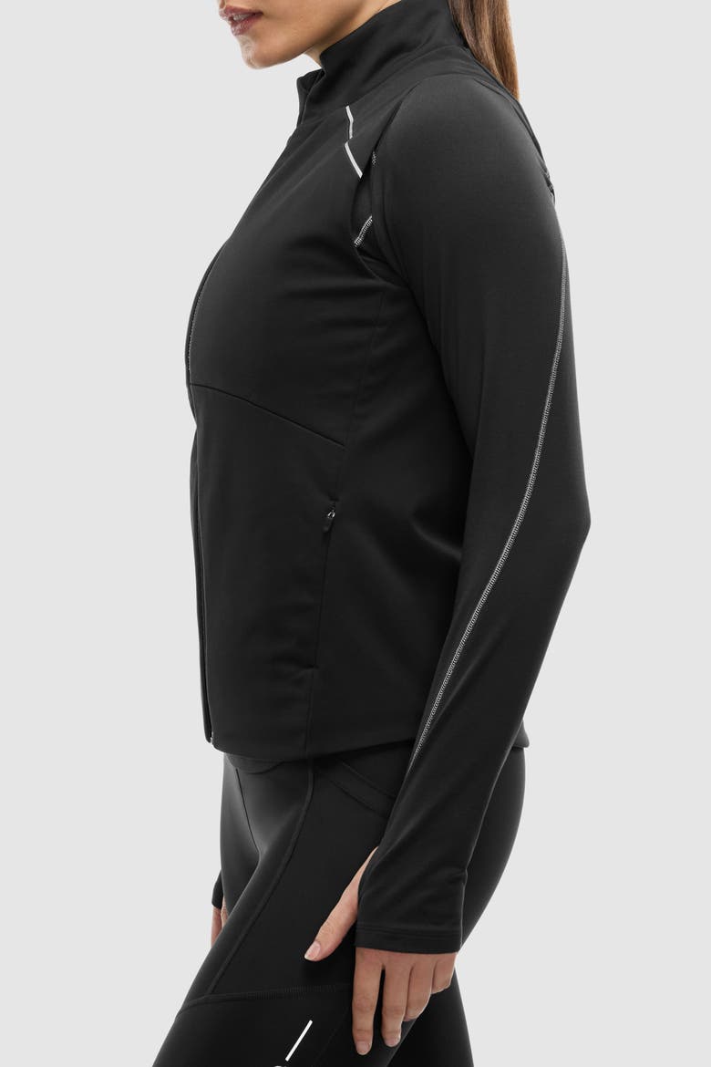 Women's Padded Full Zip Run Vest, Alternate, color, Black