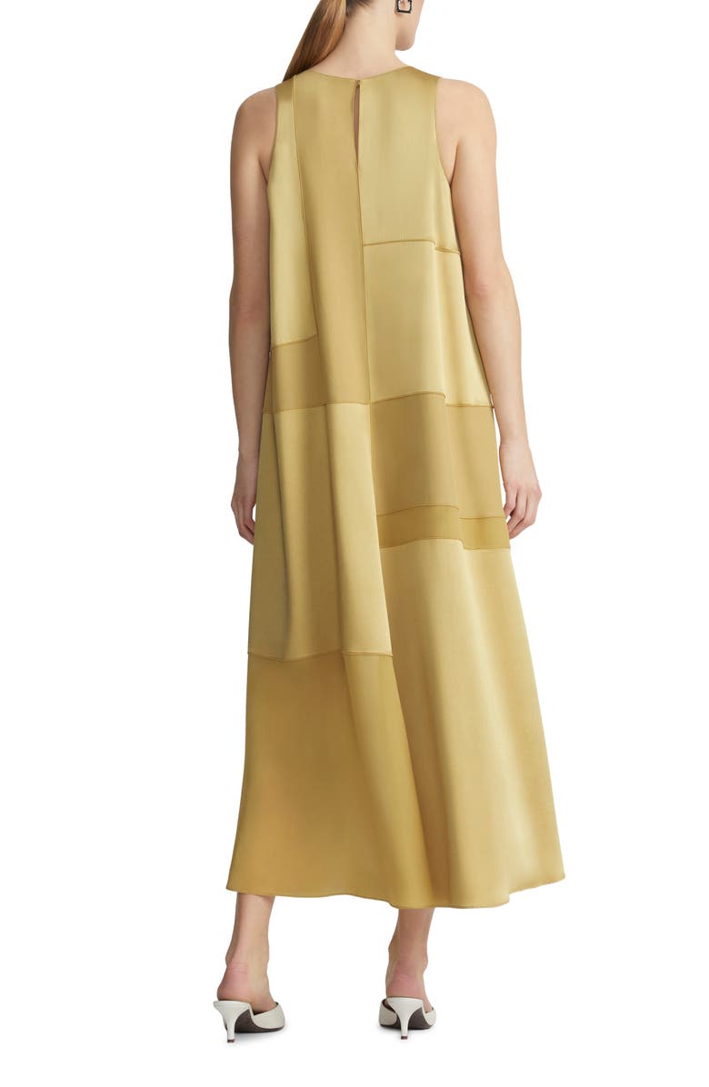 Lafayette 148 New York Block Panel Silk Satin Midi Dress, Alternate, color,