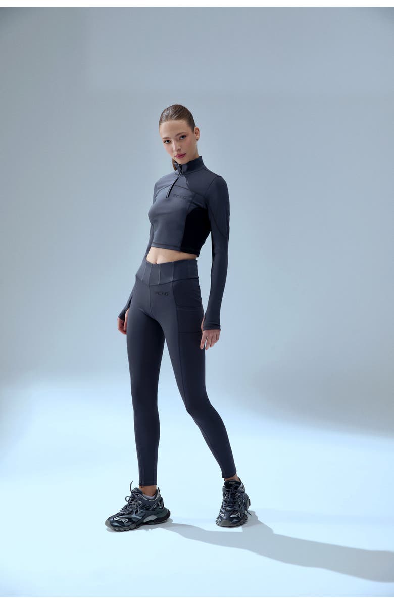 PCFG Your *Itch High Neck Active Top, Alternate, color, Dark Grey