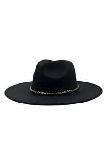 MARCUS ADLER Chain Trim Felt Fedora