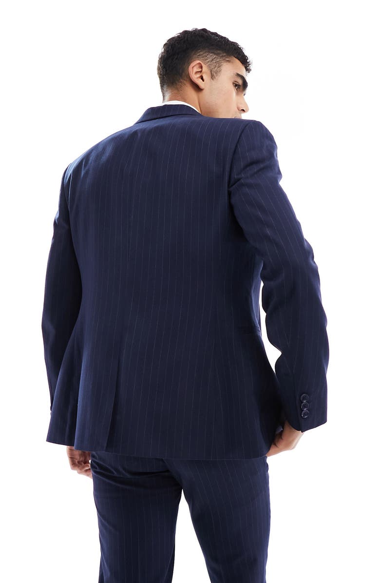 ASOS DESIGN Slim Fit Pinstripe Suit Jacket, Alternate, color, 