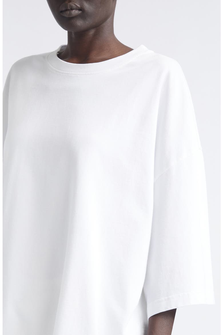 Gabrielle Oversize Open Back Cotton T-Shirt, Alternate, color, OPTICAL WHITE