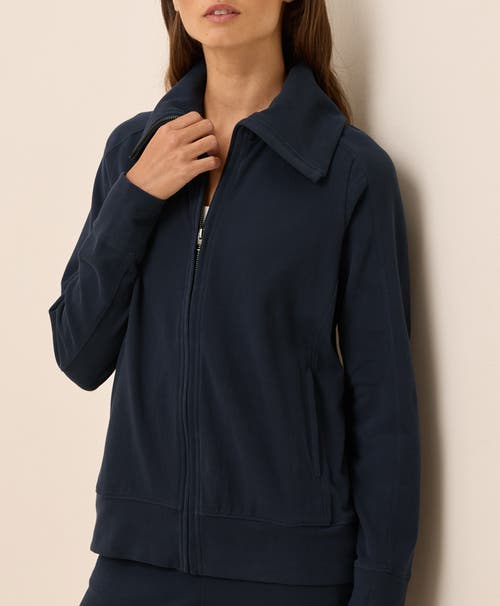 Pact Organic Cotton Cloudknit Zip Jacket In Multi