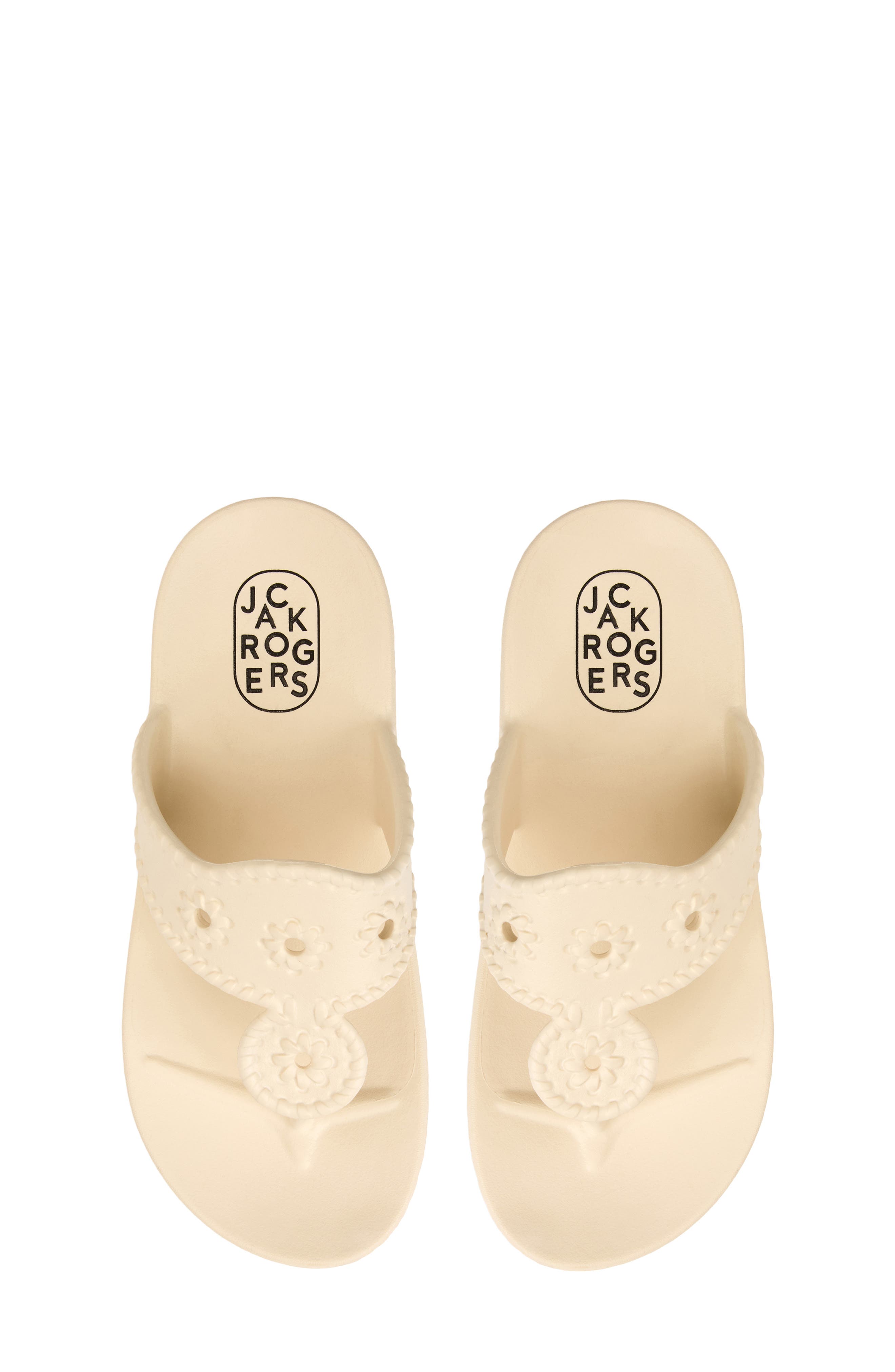Jack Rogers Kids' Jacks Flip Flop, Alternate, color, Cream