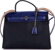 Pre-Owned Hermes Herbag Zip Leather and Toile 31