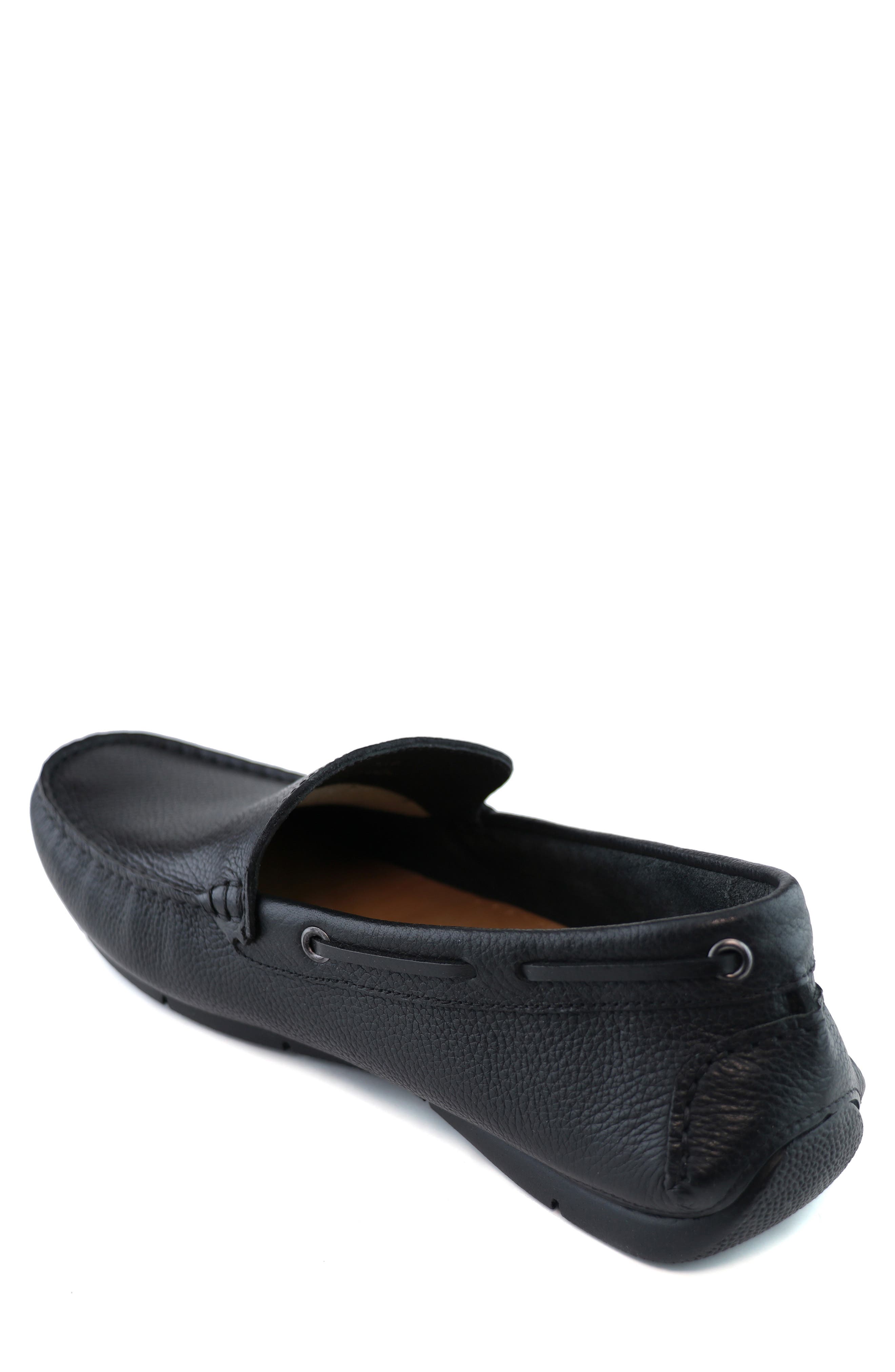 Marc Joseph New York St Tropez Leather Loafer, Alternate, color, Black Grainy