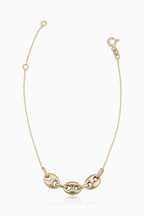 14K Yellow Gold Majestic Mariner Center Cut Bracelet