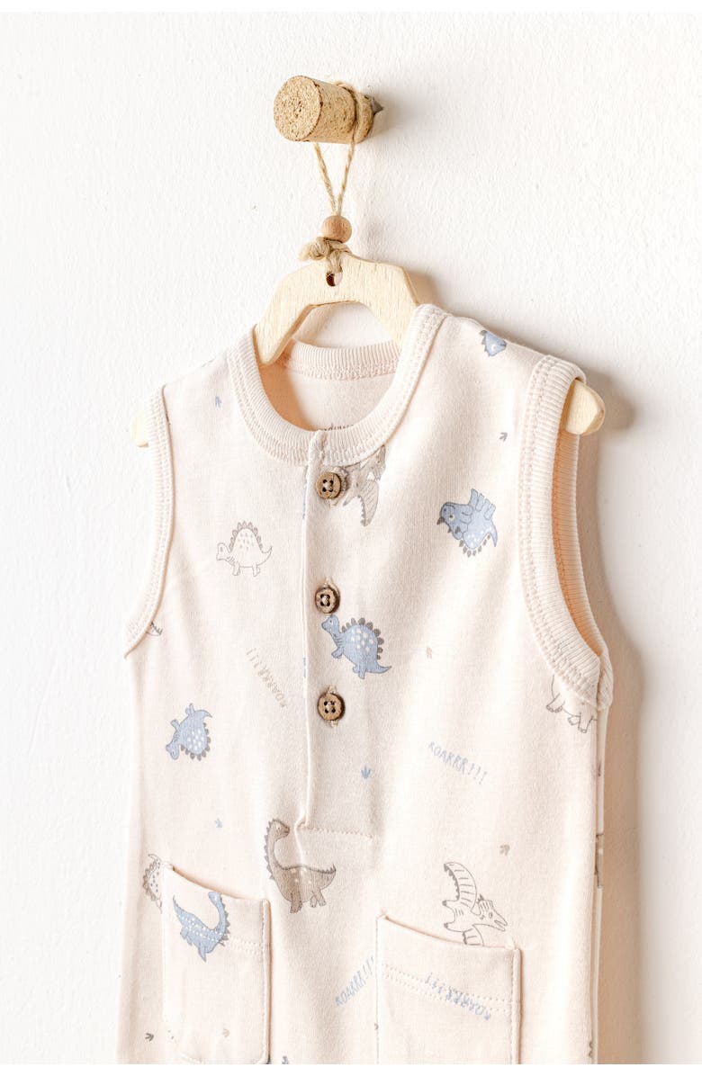 Andy Wawa Dino Pattern Romper, Alternate, color, 