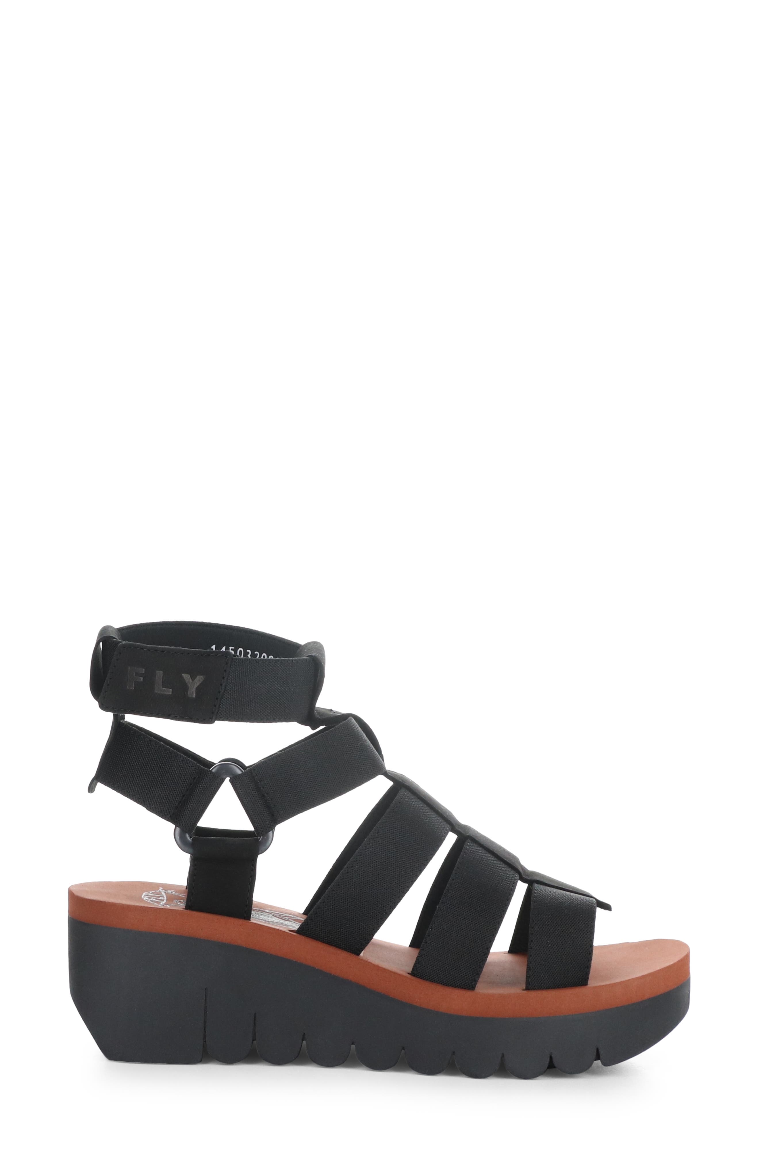 Fly London Yufi Platform Wedge Sandal, Alternate, color, 