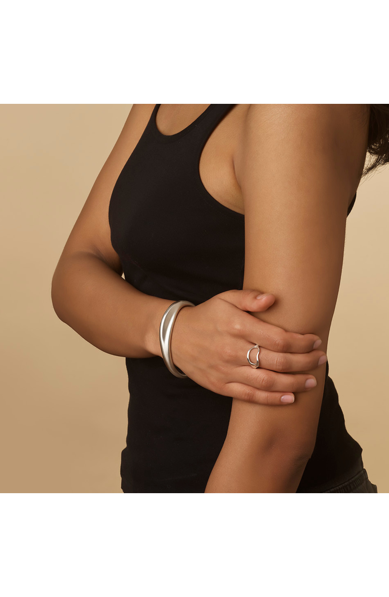 Nabs And Babs Hiba Cuff Bracelet, Alternate, color, Silver