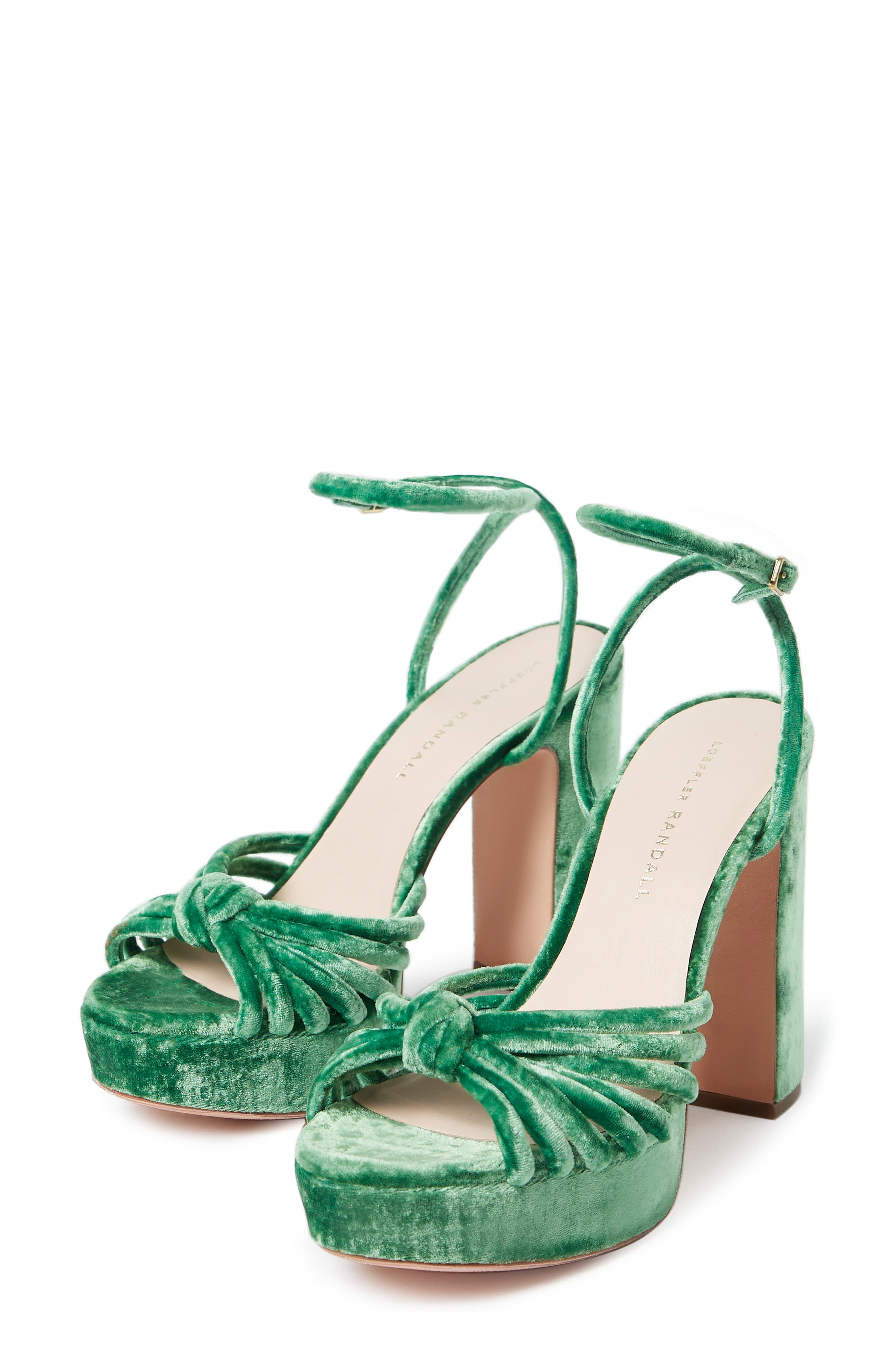 Loeffler Randall Rivka Knotted Platform Sandal, Alternate, color, Cyprus