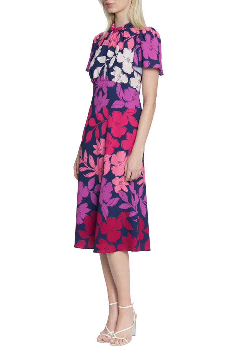 Maggy London Floral Print Midi Dress, Alternate, color,