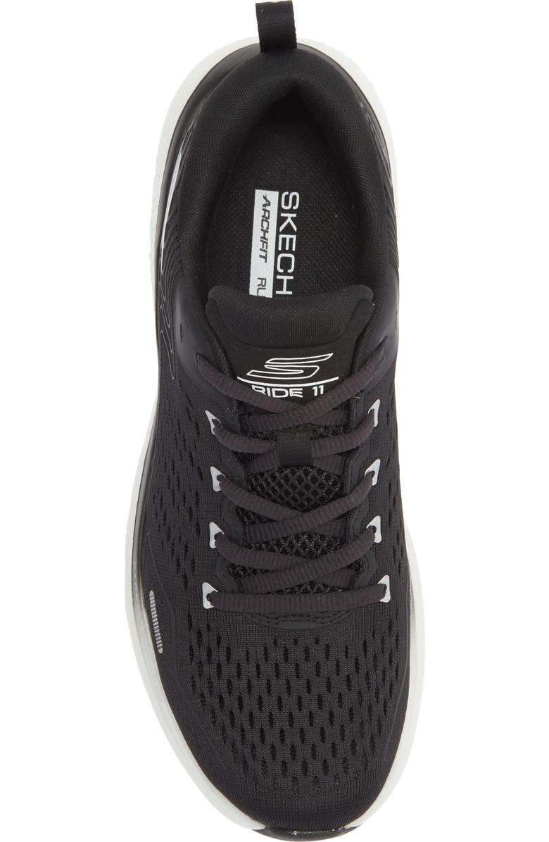 SKECHERS GO RUN Max Ride 11 Running Shoe, Alternate, color, Black/ White