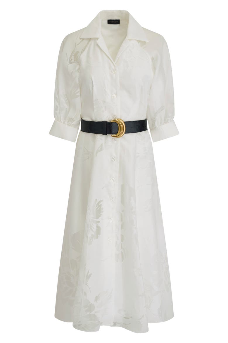 Floral Cutout Shirtdress, Alternate, color, CREAM (CRM)