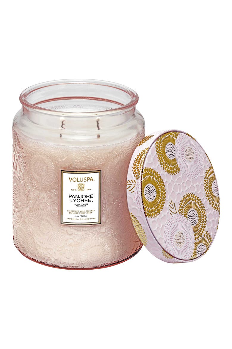 Panjore Lychee Luxe Jar Candle, Alternate, color, LYCHEE
