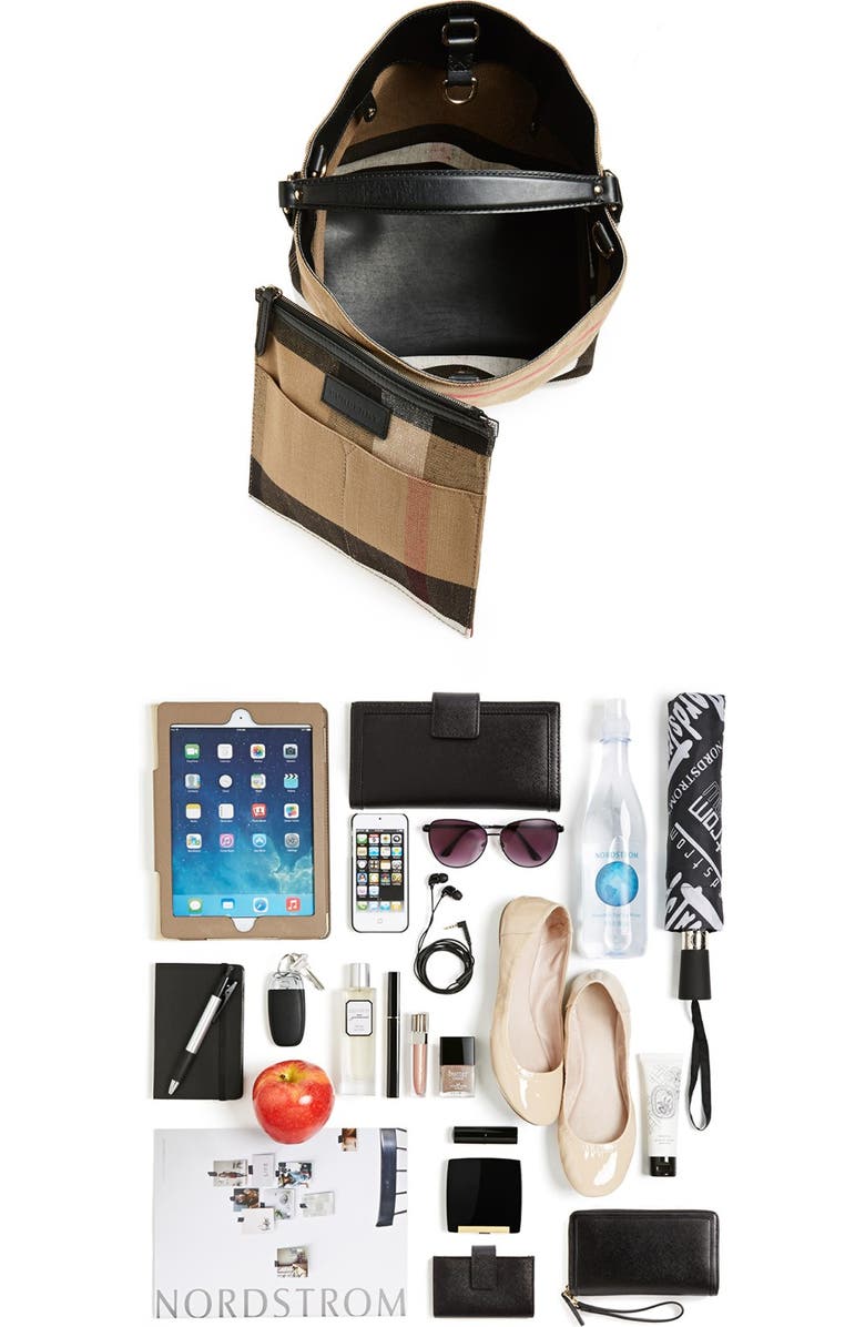 Burberry Medium Susanna Check Print Bucket Bag, Alternate, color,