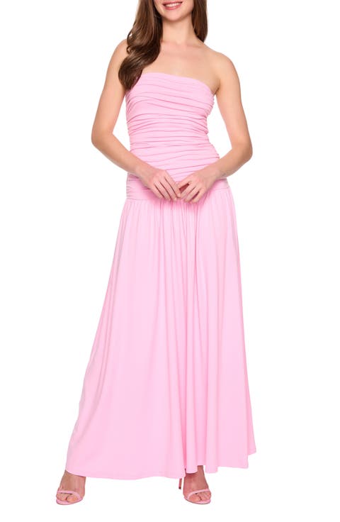 Ruched Tube Maxi Dress