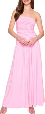Susana Monaco Ruched Tube Maxi Dress