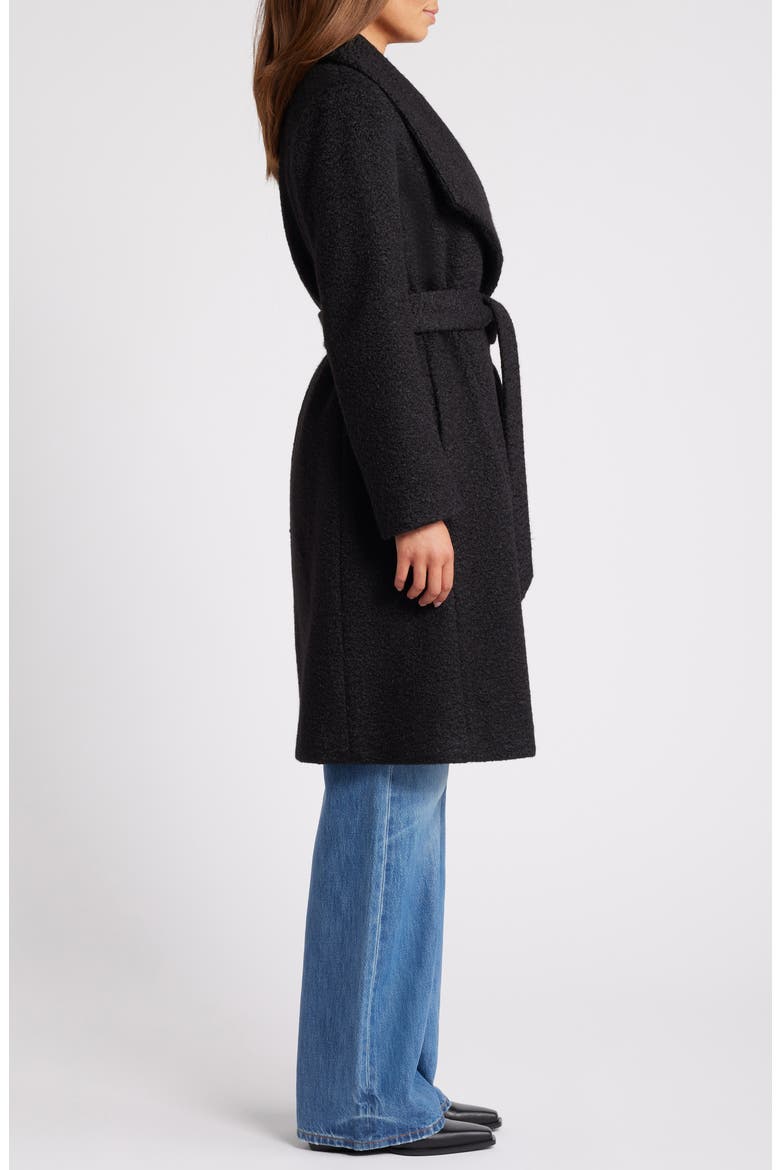 Longline Wrap Coat, Alternate, color, BLACK