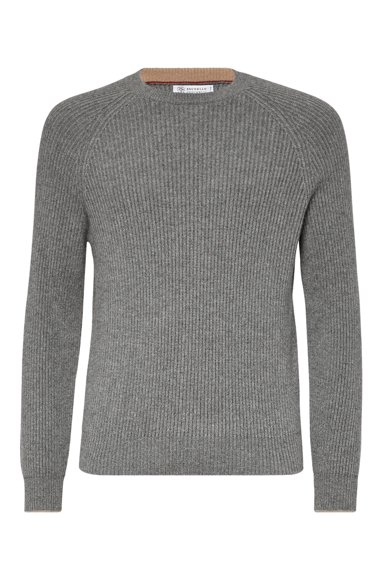 English Rib knit sweater, Main, color, Dark Grey