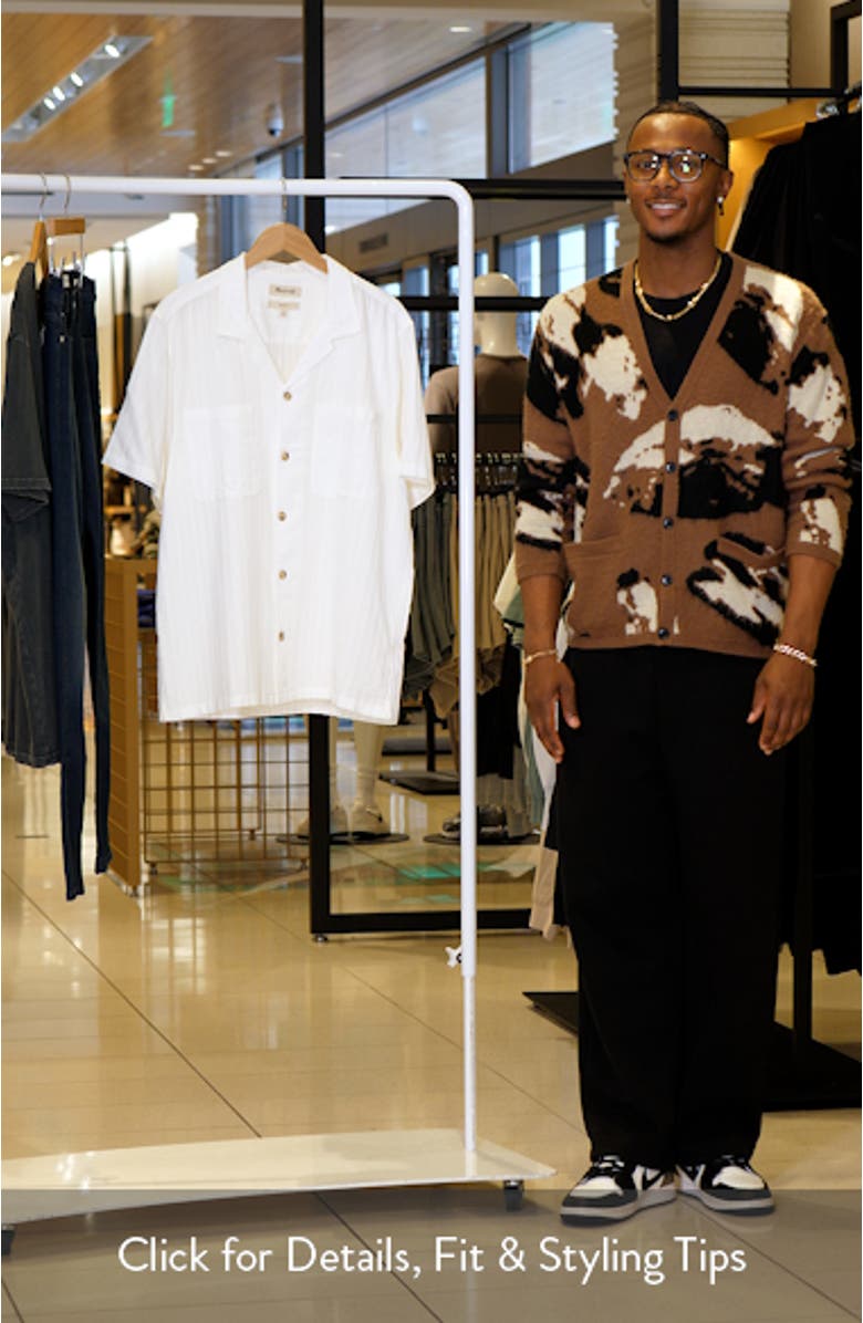 Easy Stripe Cotton Camp Shirt, sales video thumbnail