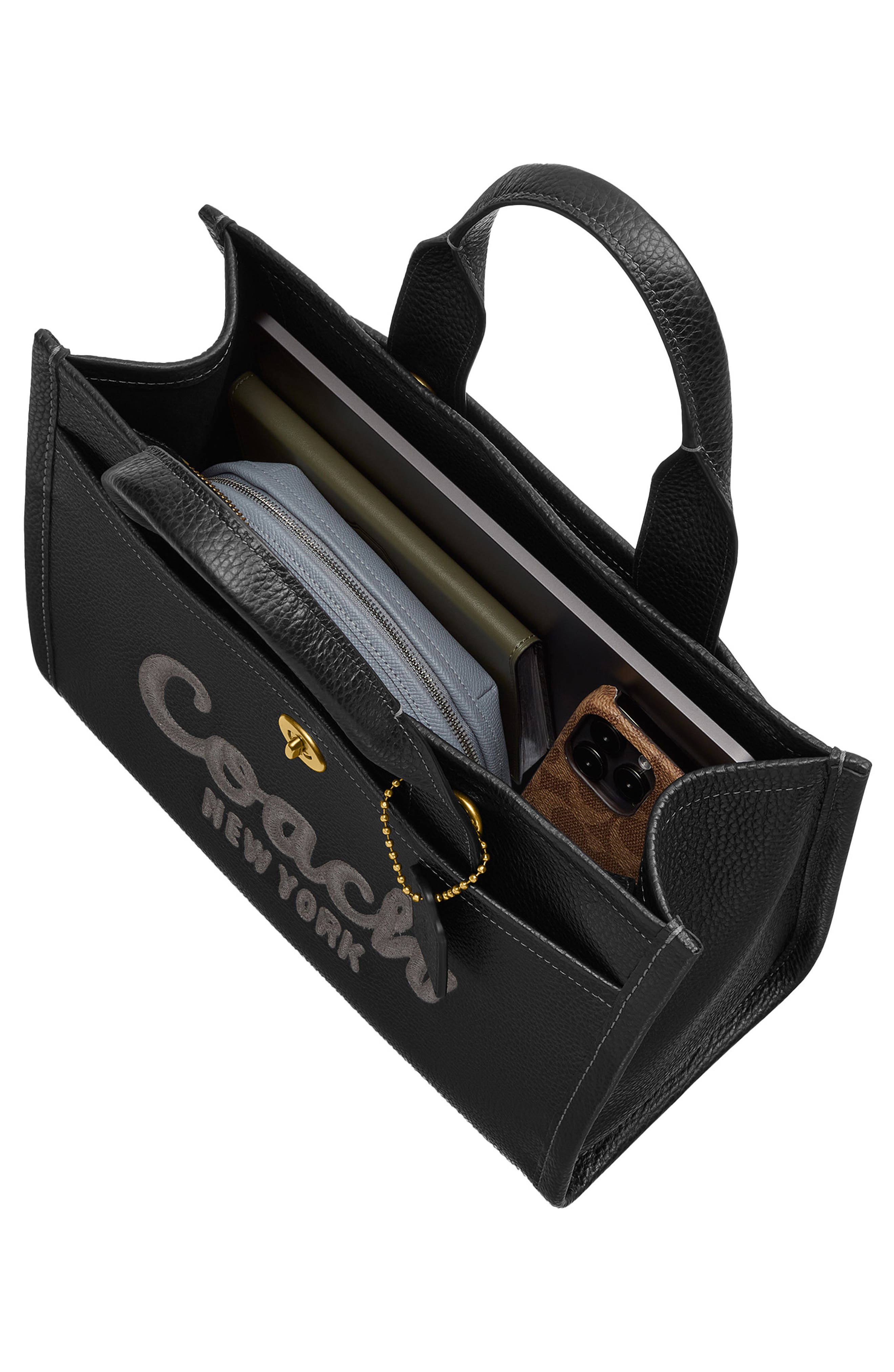 COACH Bubble Leather Cargo Tote, Alternate, color, 