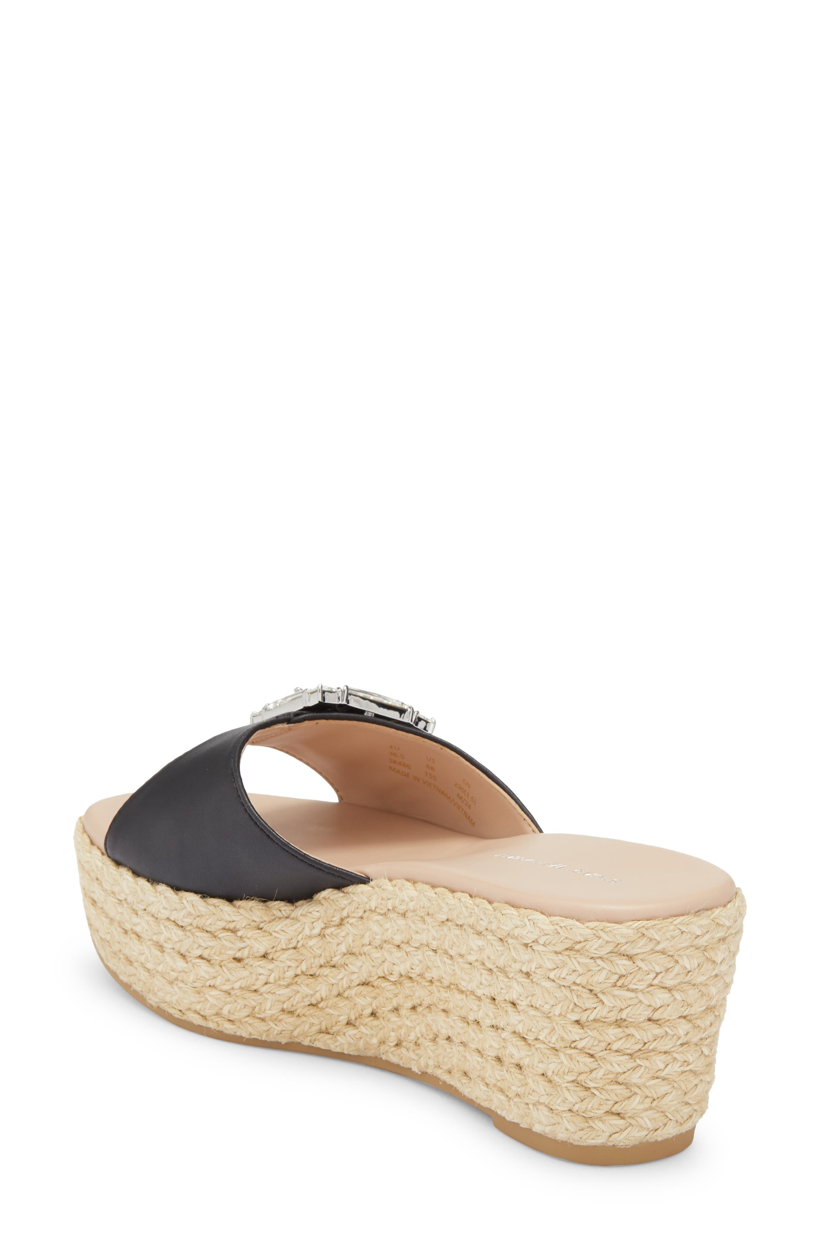 June 75 Wedge Slide Sandal, Alternate, color, BLACK