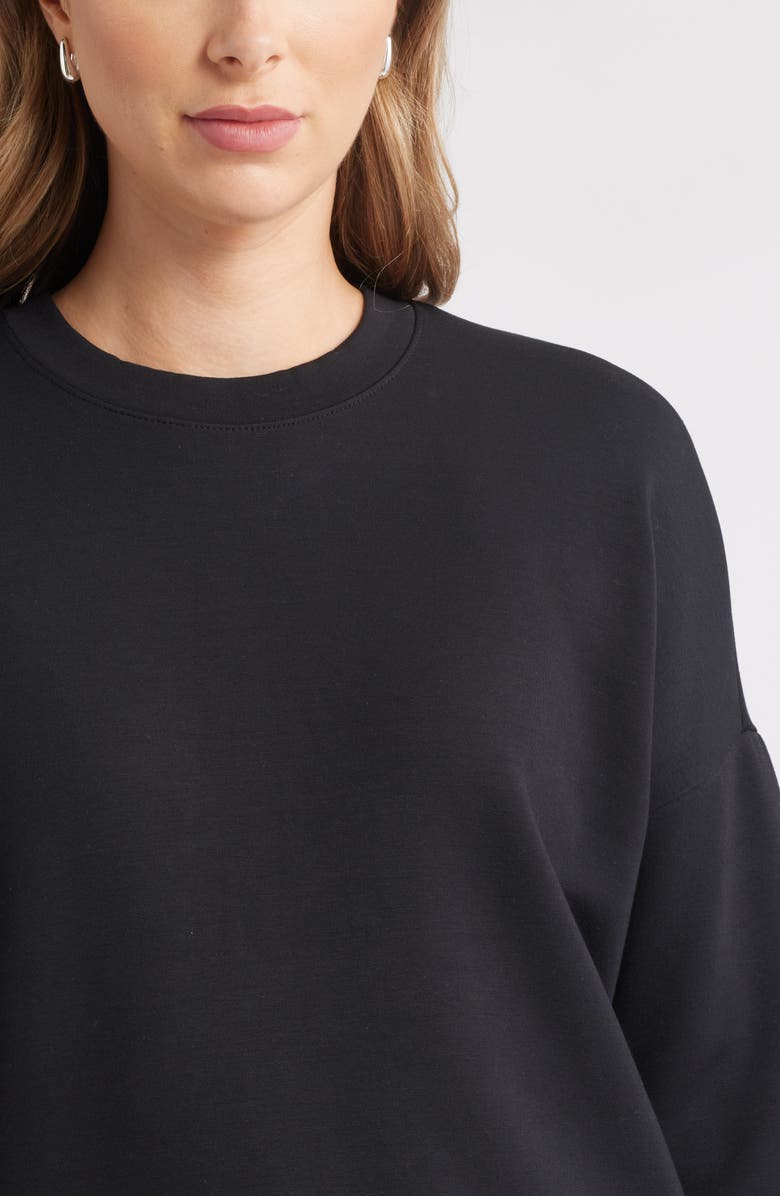 Caslon<sup>®</sup> Soft Touch Sweatshirt, Alternate, color, Black