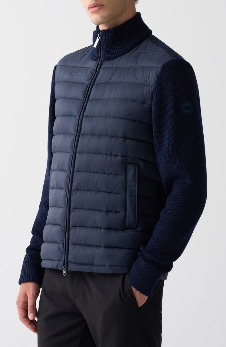 COLMAR Legacies Water Resistant Mixed Media Jacket, Main, color, Navy Blue